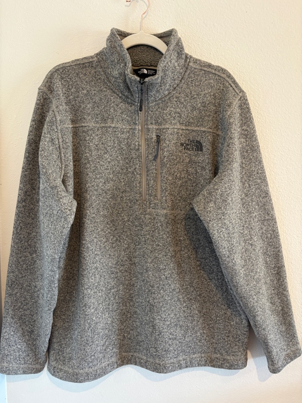 Men’s The North Face burnt brown quarter Zip Up pullover Fleece